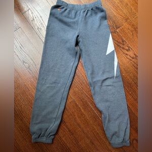 Aviator Nation kids black/charcoal bolt joggers size 14